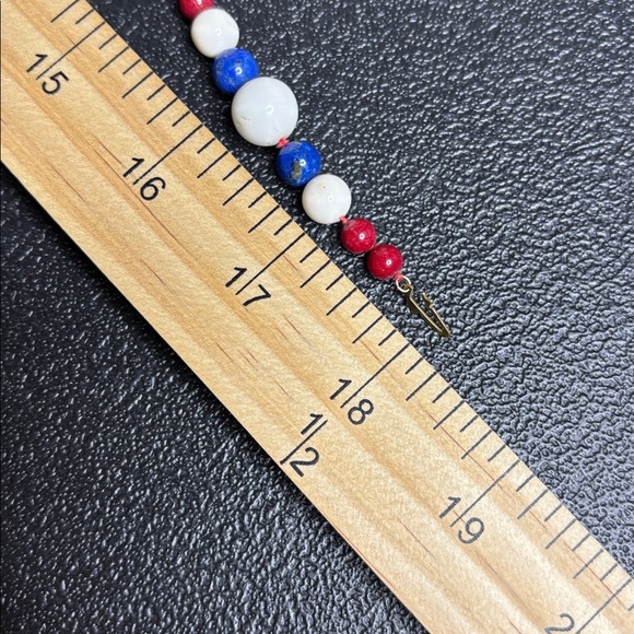 Vintage Stone Glass Beaded Necklace - Picture 8 of 8